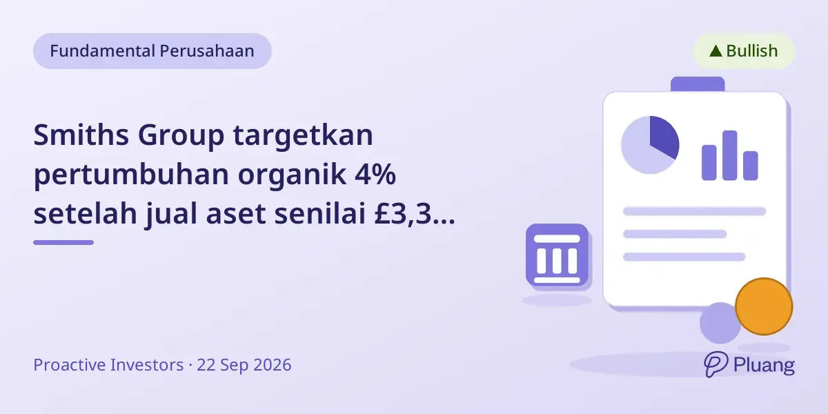 Smiths Group targetkan pertumbuhan organik 4% setelah jual aset senilai £3,3 miliar