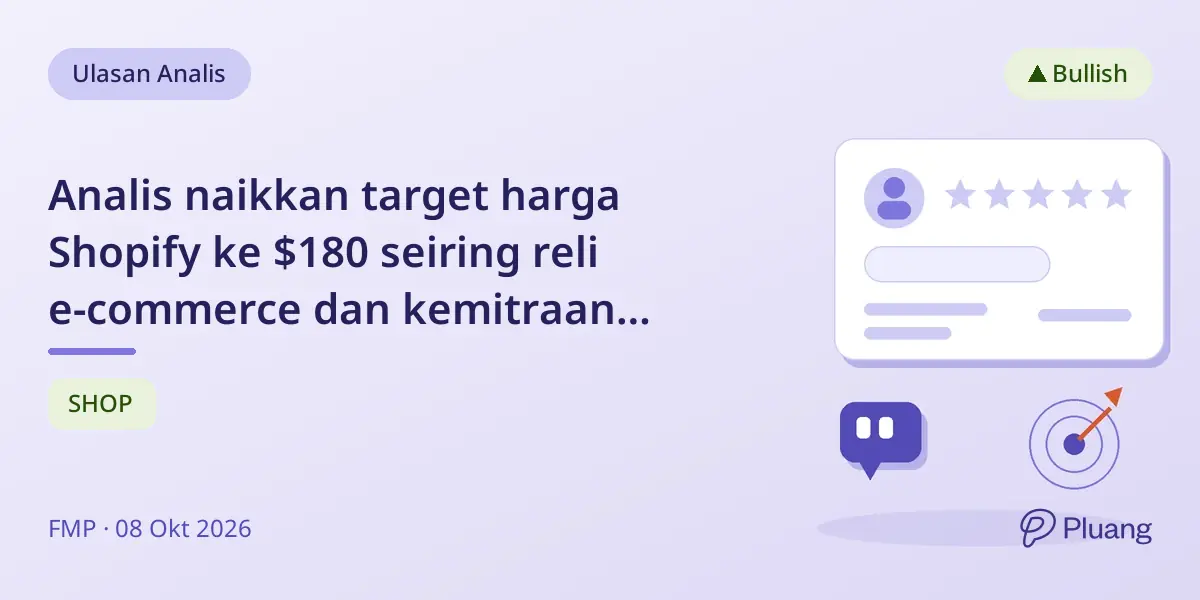 Analis naikkan target harga Shopify ke $180 seiring reli e-commerce dan kemitraan dengan Meta