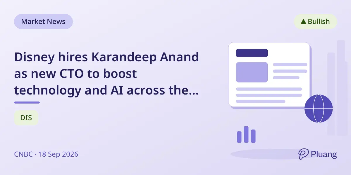 Disney hires Karandeep Anand as new CTO to boost technology and AI across the company.