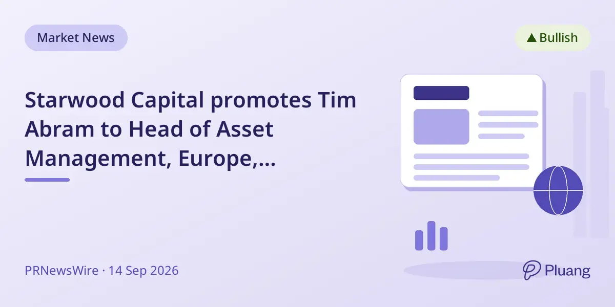 Starwood Capital promotes Tim Abram to Head of Asset Management, Europe, expanding leadership in key market.