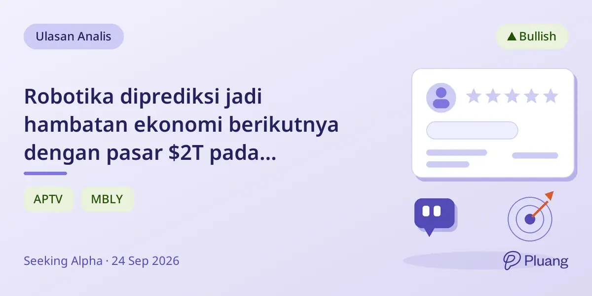 Robotika diprediksi jadi hambatan ekonomi berikutnya dengan pasar $2T pada 2040-an, $7-9T pada 2050.