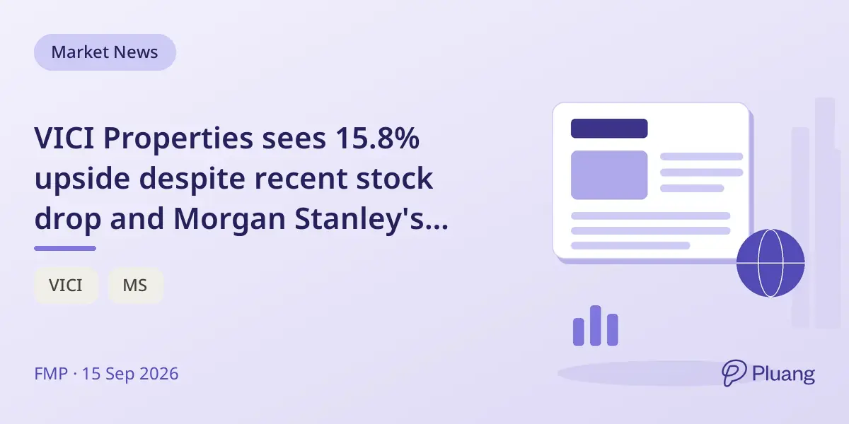 VICI Properties sees 15.8% upside despite recent stock drop and Morgan Stanley's lower price target.