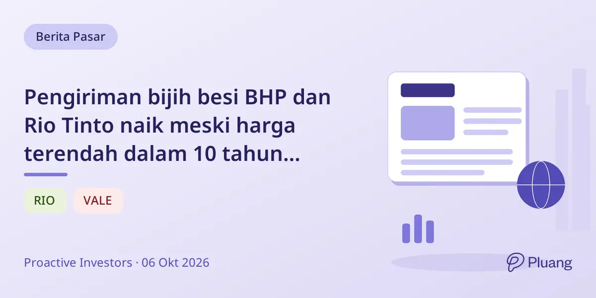 Pengiriman bijih besi BHP dan Rio Tinto naik meski harga terendah dalam 10 tahun akibat permintaan China melemah.