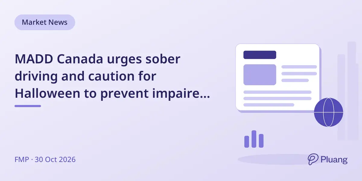 MADD Canada urges sober driving and caution for Halloween to prevent impaired driving crashes.