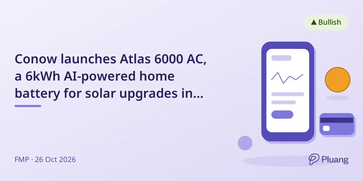 Conow launches Atlas 6000 AC, a 6kWh AI-powered home battery for solar upgrades in Germany.