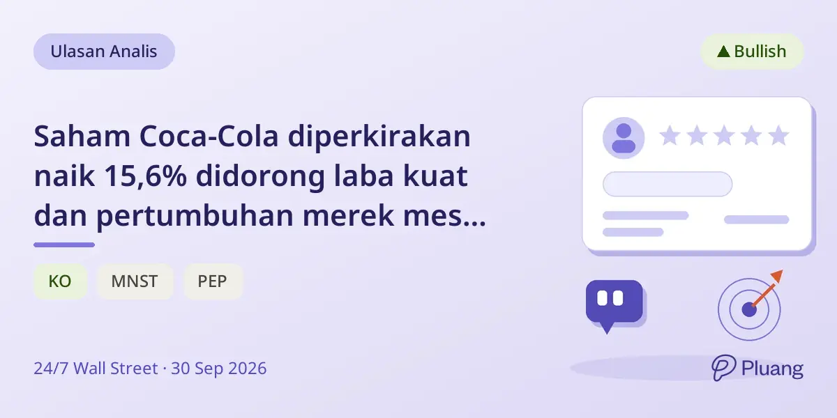 Saham Coca-Cola diperkirakan naik 15,6% didorong laba kuat dan pertumbuhan merek meski ada risiko pajak IRS.