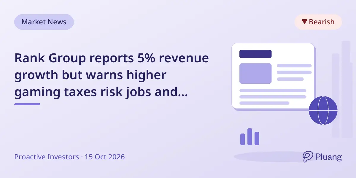 Rank Group reports 5% revenue growth but warns higher gaming taxes risk jobs and venue closures