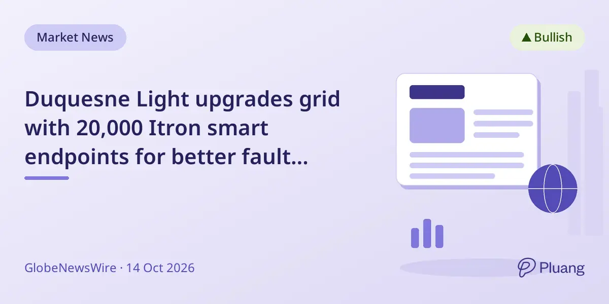 Duquesne Light upgrades grid with 20,000 Itron smart endpoints for better fault detection and real-time insights