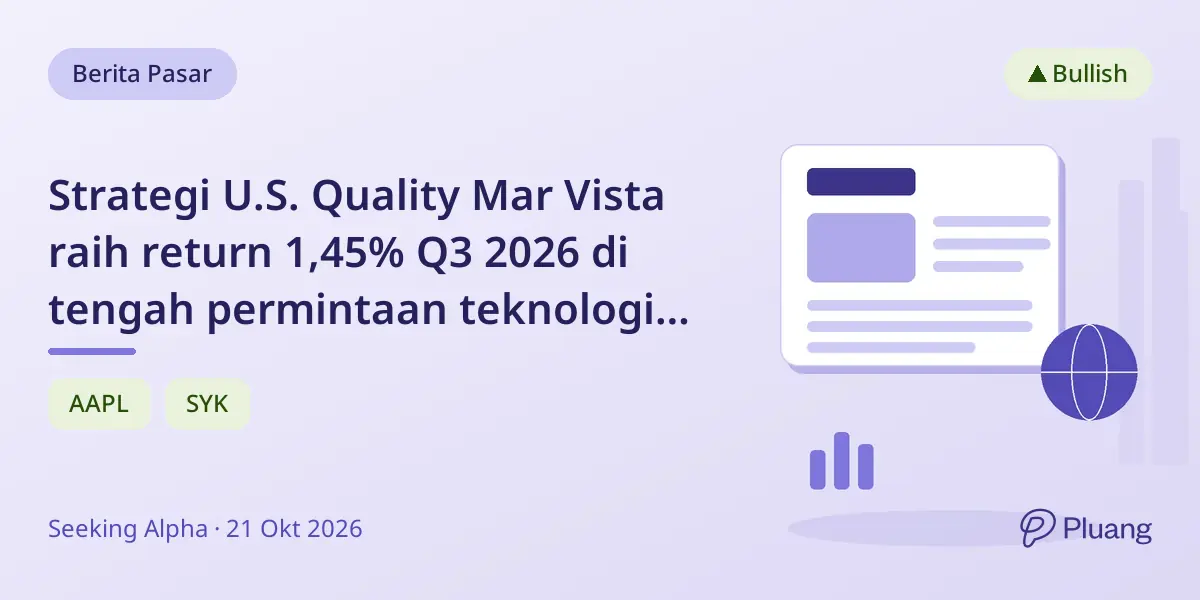 Strategi U.S. Quality Mar Vista raih return 1,45% Q3 2026 di tengah permintaan teknologi dan tekanan harga minyak