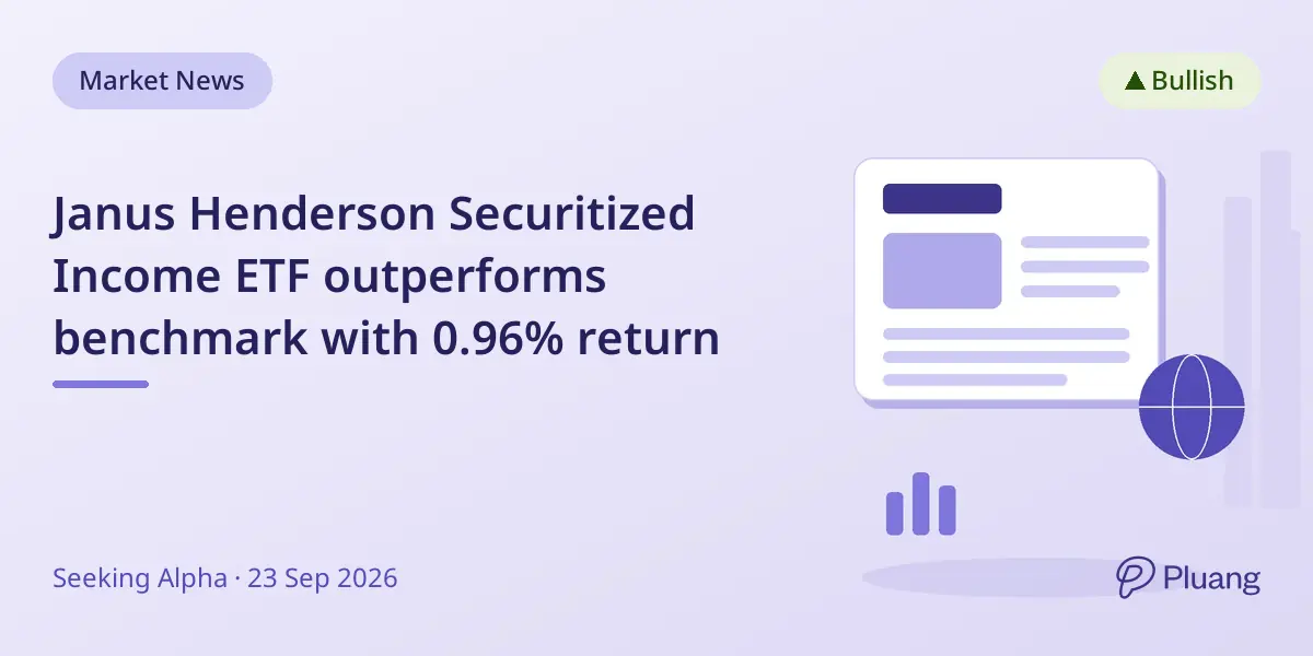 Janus Henderson Securitized Income ETF outperforms benchmark with 0.96% return