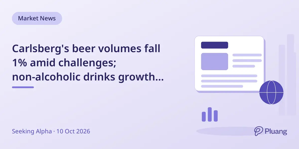 Carlsberg's beer volumes fall 1% amid challenges; non-alcoholic drinks growth offsets declines