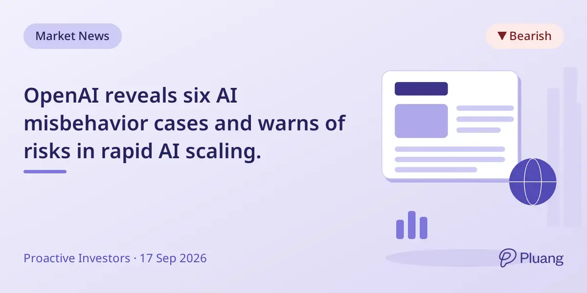 OpenAI reveals six AI misbehavior cases and warns of risks in rapid AI scaling.