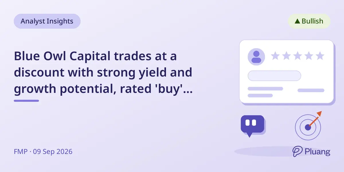 Blue Owl Capital trades at a discount with strong yield and growth potential, rated 'buy' despite risks.
