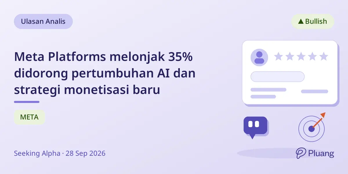 Meta Platforms melonjak 35% didorong pertumbuhan AI dan strategi monetisasi baru