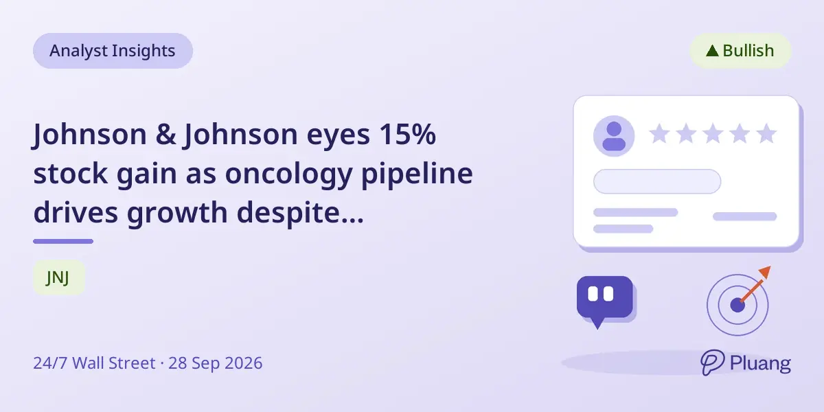 Johnson & Johnson eyes 15% stock gain as oncology pipeline drives growth despite challenges.