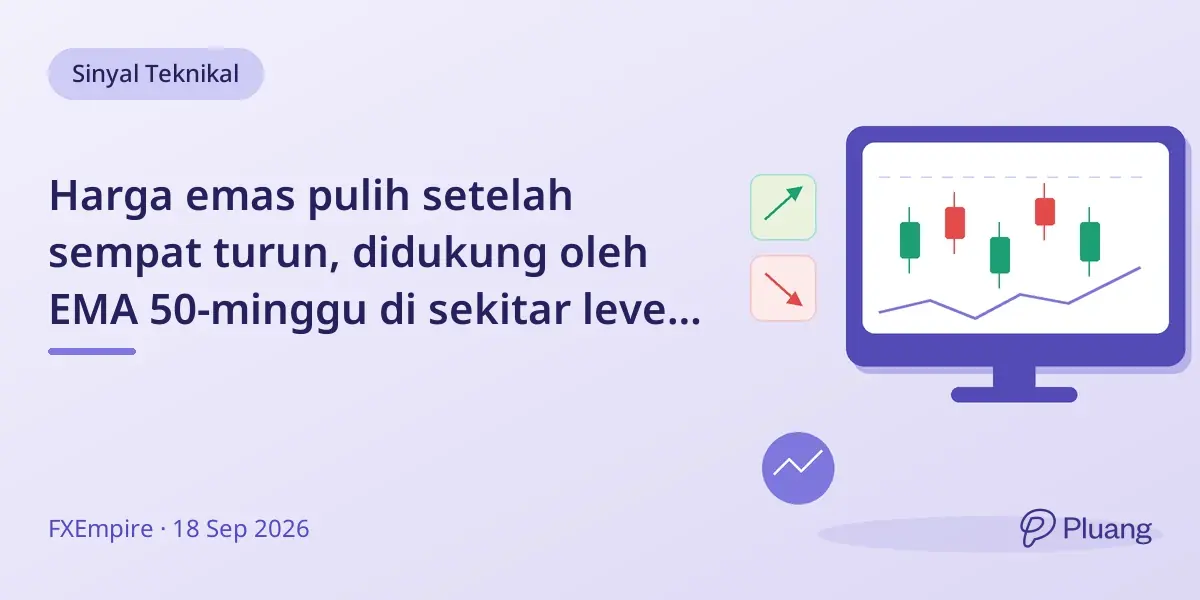Harga emas pulih setelah sempat turun, didukung oleh EMA 50-minggu di sekitar level $4.300.