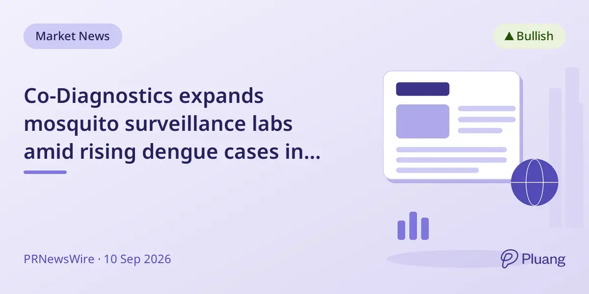 Co-Diagnostics expands mosquito surveillance labs amid rising dengue cases in Florida