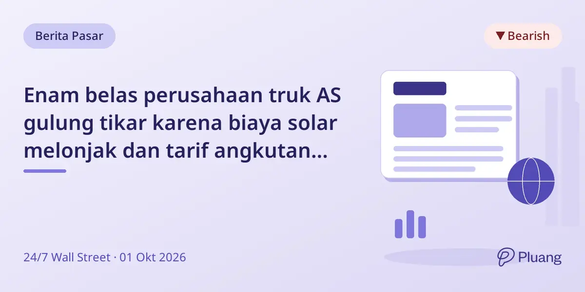 Enam belas perusahaan truk AS gulung tikar karena biaya solar melonjak dan tarif angkutan stagnan.