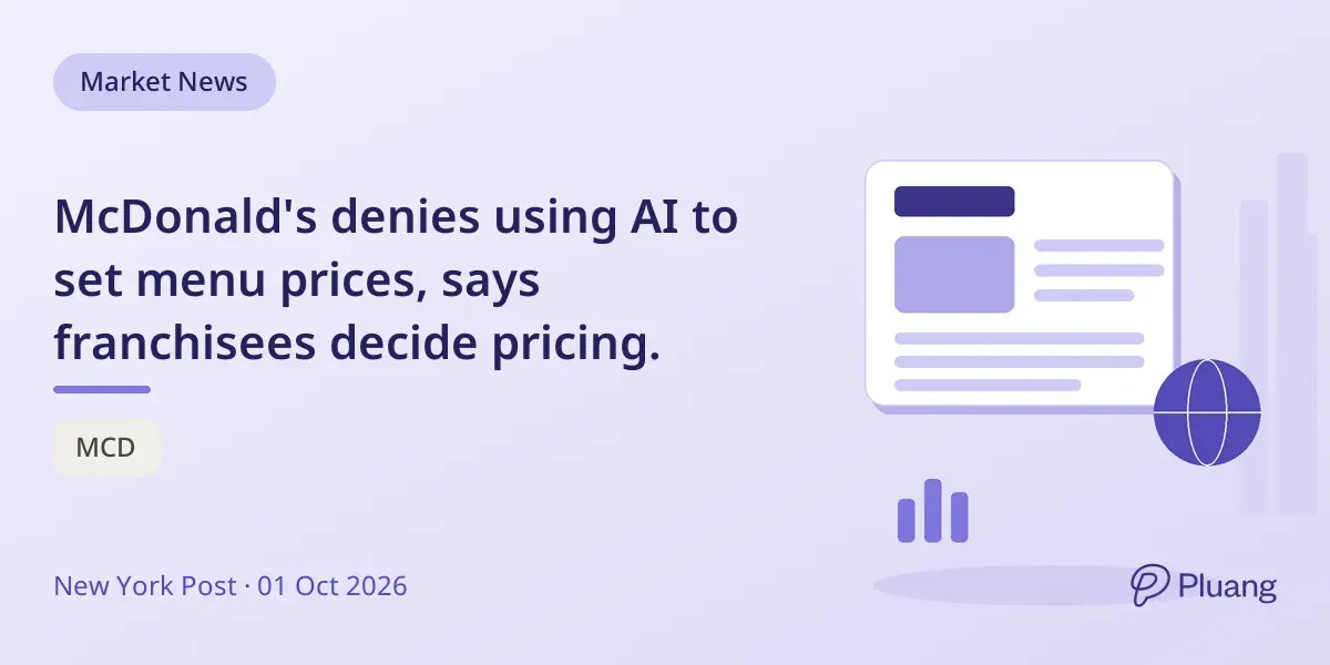 McDonald's denies using AI to set menu prices, says franchisees decide pricing.