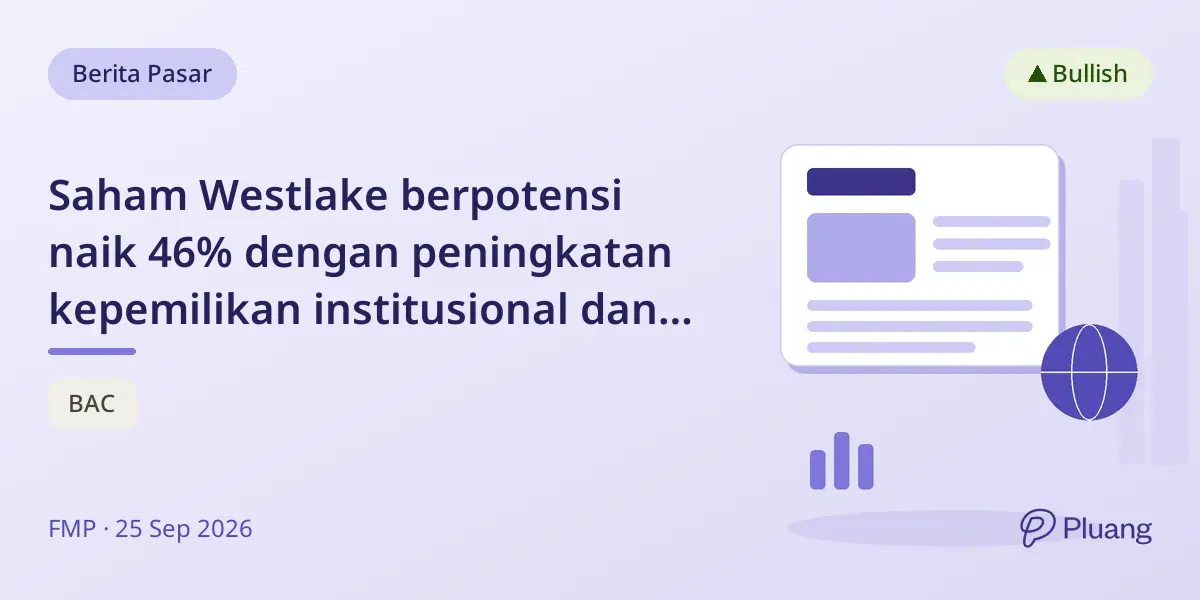 Saham Westlake berpotensi naik 46% dengan peningkatan kepemilikan institusional dan perluasan distribusi.