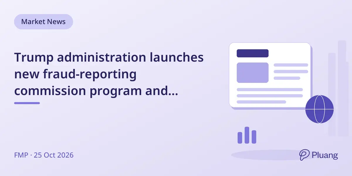 Trump administration launches new fraud-reporting commission program and reports progress on missing children and crime reduction.