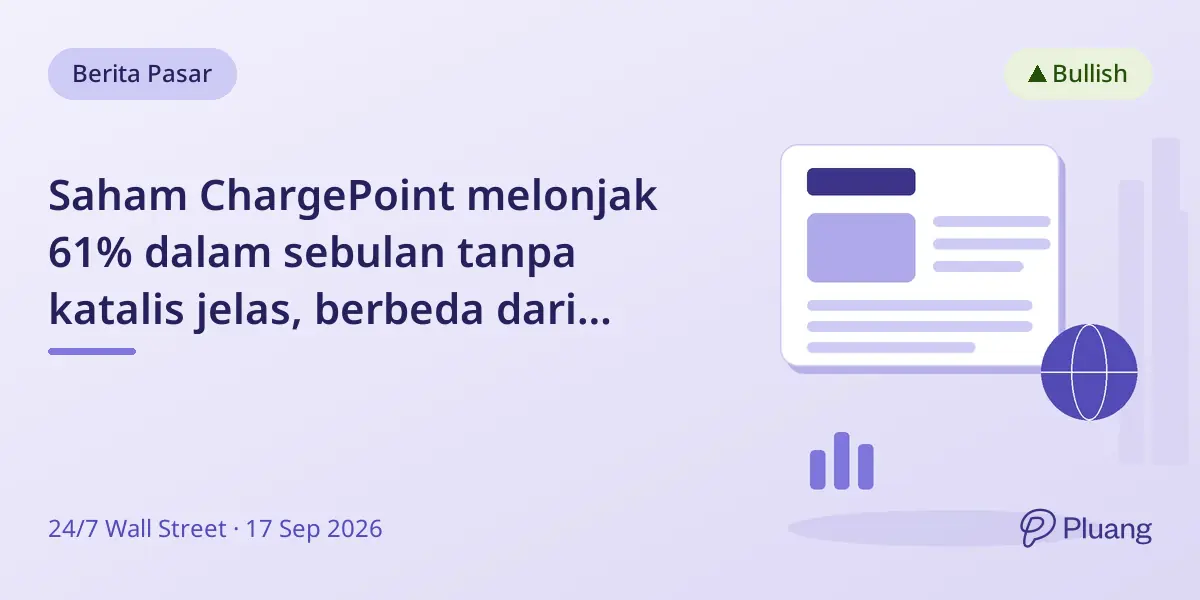 Saham ChargePoint melonjak 61% dalam sebulan tanpa katalis jelas, berbeda dari pesaingnya.