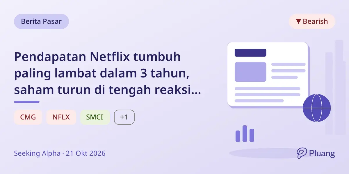 Pendapatan Netflix tumbuh paling lambat dalam 3 tahun, saham turun di tengah reaksi analis beragam