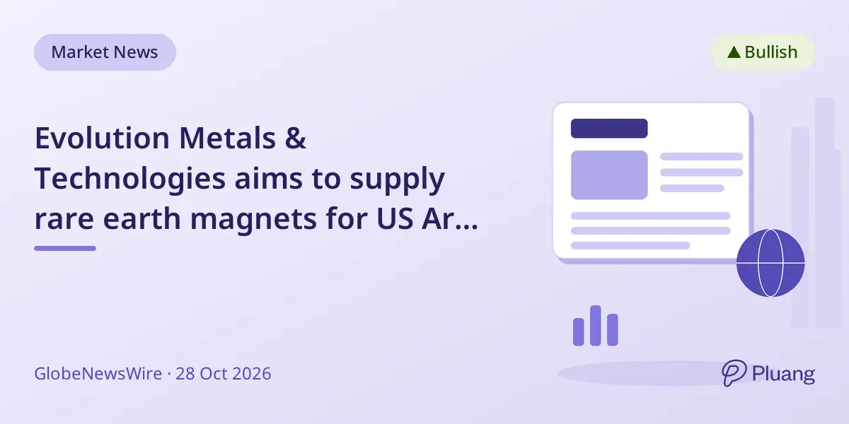 Evolution Metals & Technologies aims to supply rare earth magnets for US Army drone motors, expanding production tenfold.
