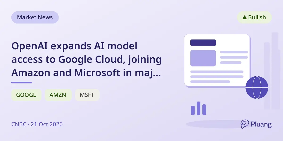 OpenAI expands AI model access to Google Cloud, joining Amazon and Microsoft in major cloud platforms.