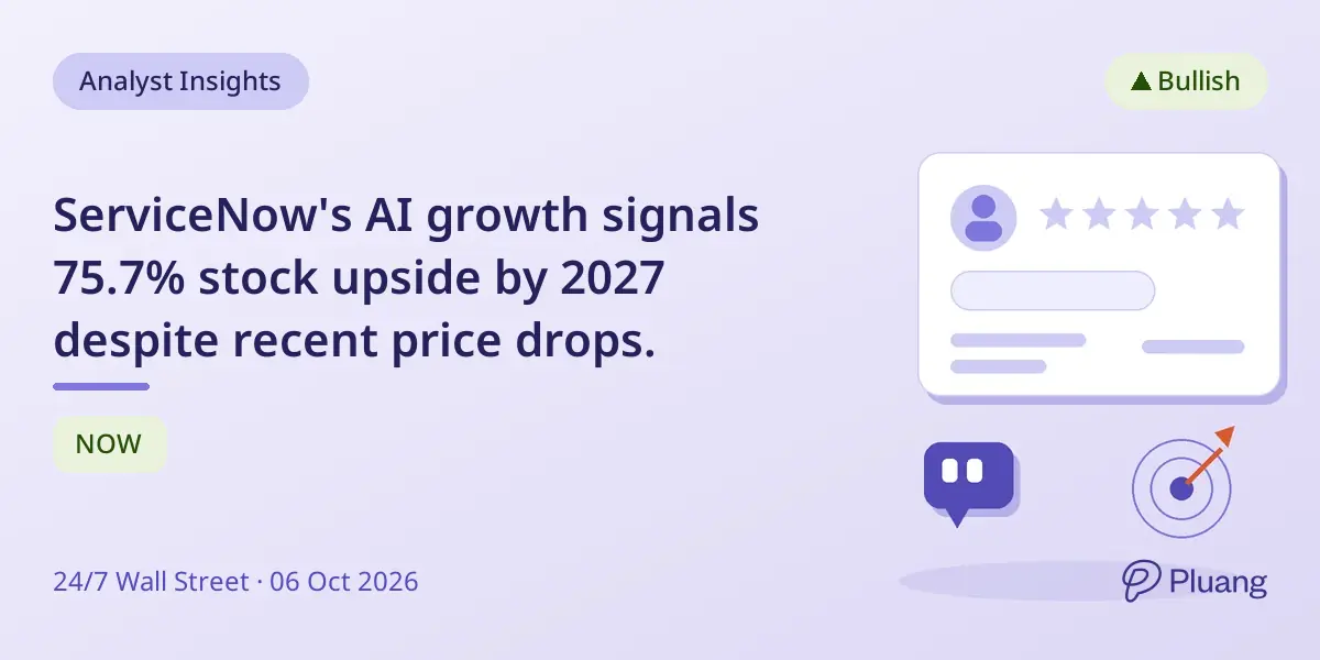 ServiceNow's AI growth signals 75.7% stock upside by 2027 despite recent price drops.