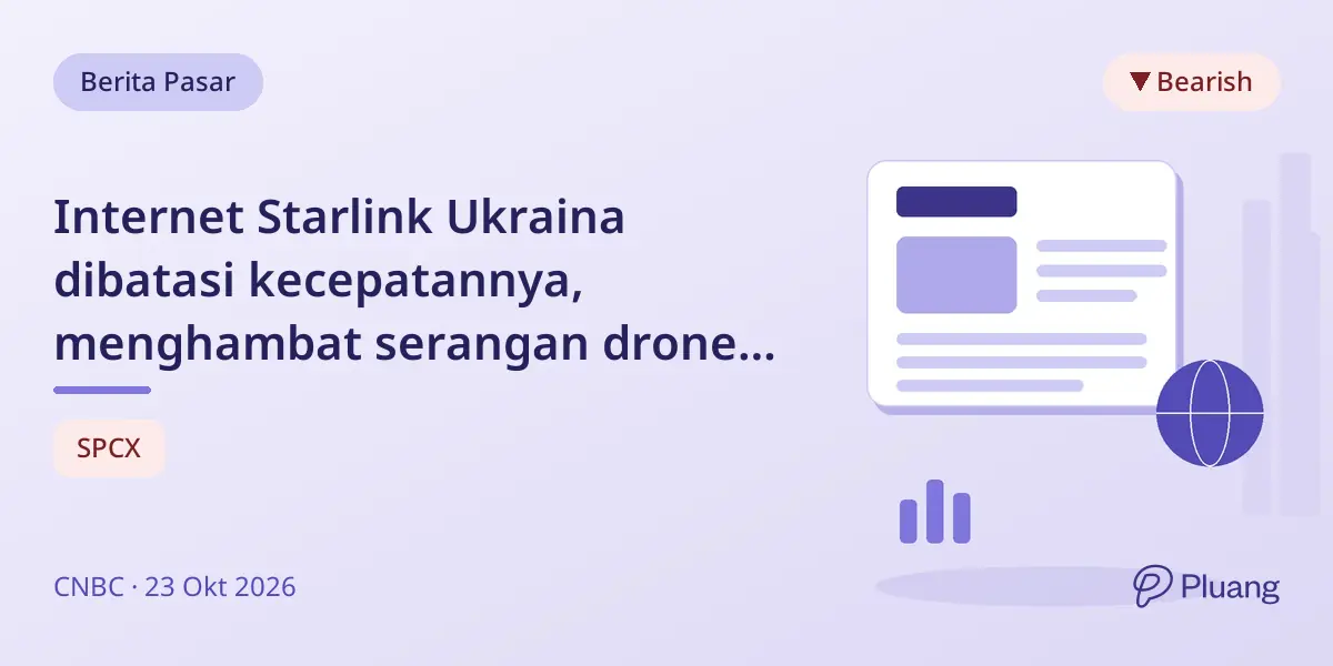 Internet Starlink Ukraina dibatasi kecepatannya, menghambat serangan drone dalam perang.