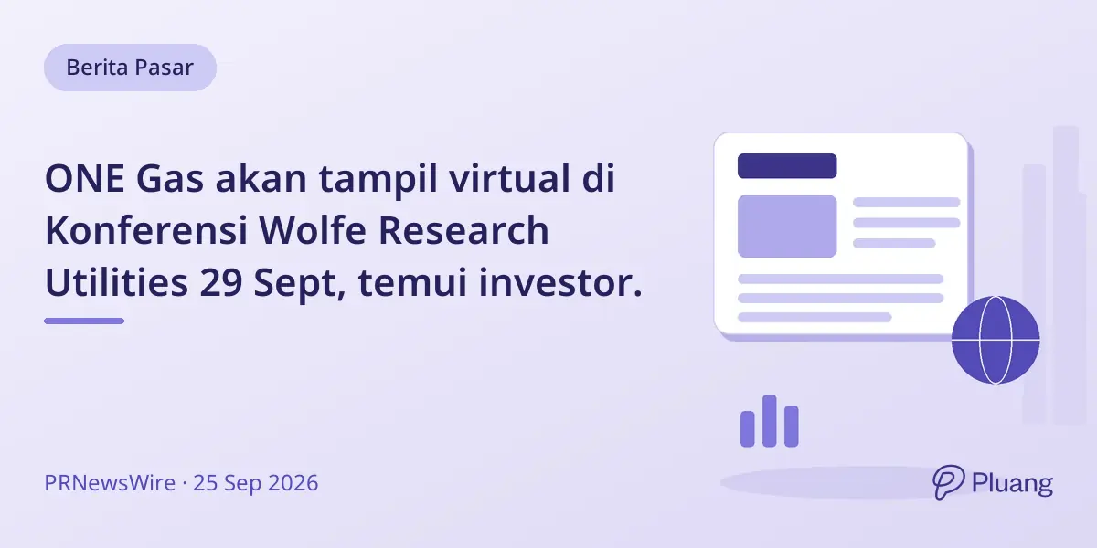 ONE Gas akan tampil virtual di Konferensi Wolfe Research Utilities 29 Sept, temui investor.
