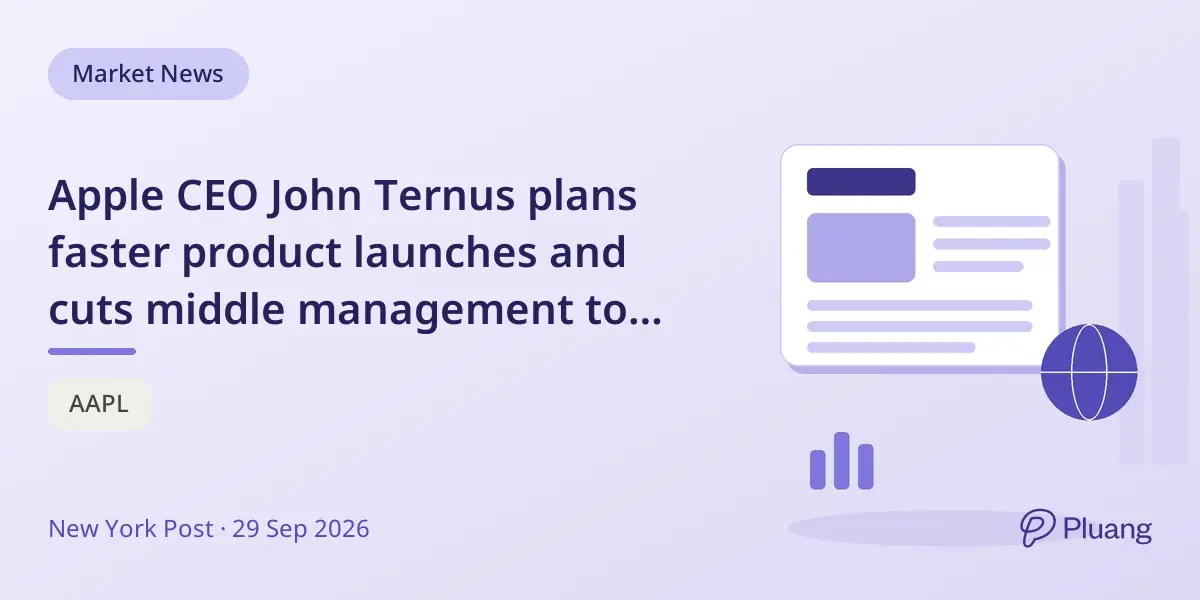 Apple CEO John Ternus plans faster product launches and cuts middle management to boost innovation.