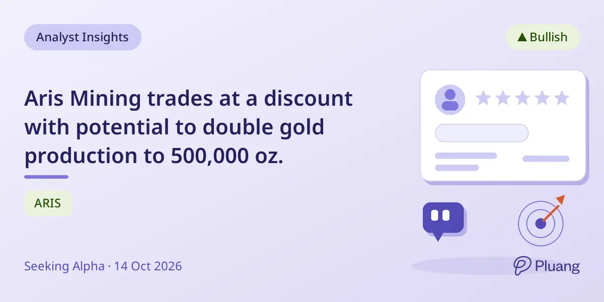 Aris Mining trades at a discount with potential to double gold production to 500,000 oz.