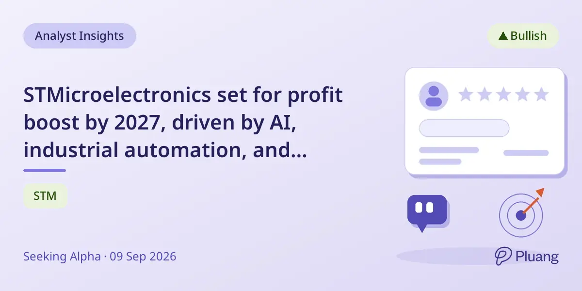 STMicroelectronics set for profit boost by 2027, driven by AI, industrial automation, and space tech growth.