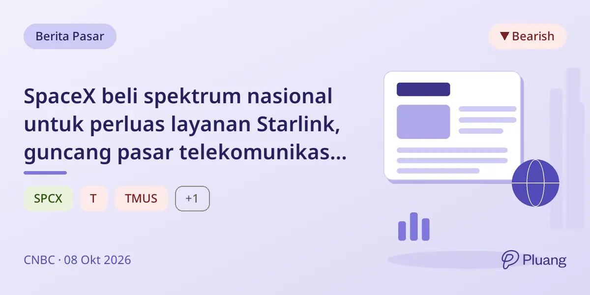SpaceX beli spektrum nasional untuk perluas layanan Starlink, guncang pasar telekomunikasi AS.