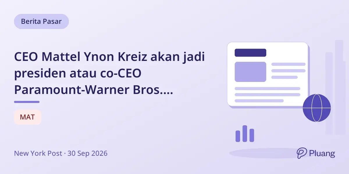 CEO Mattel Ynon Kreiz akan jadi presiden atau co-CEO Paramount-Warner Bros. Discovery pasca merger