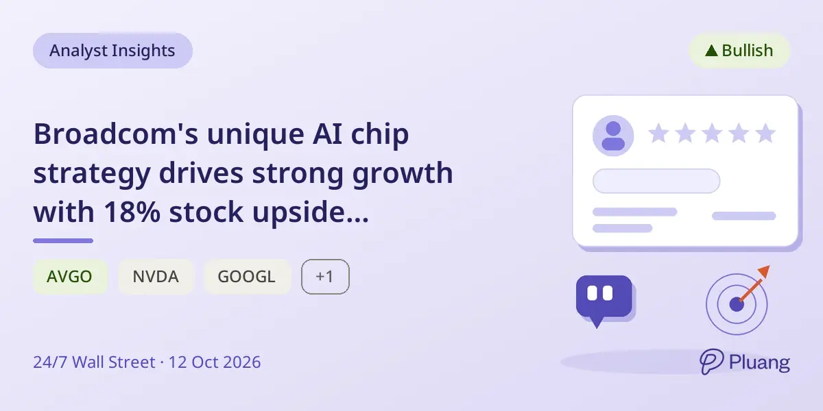 Broadcom's unique AI chip strategy drives strong growth with 18% stock upside forecasted.