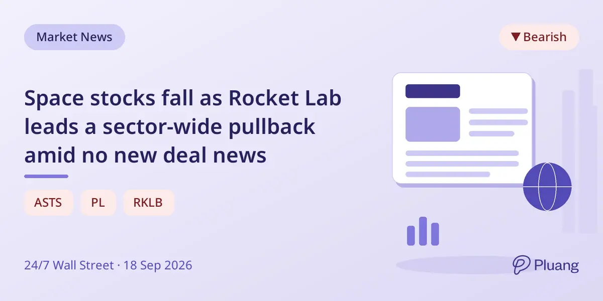 Space stocks fall as Rocket Lab leads a sector-wide pullback amid no new deal news