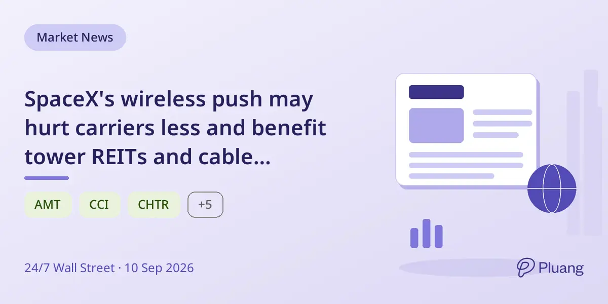 SpaceX's wireless push may hurt carriers less and benefit tower REITs and cable operators more than expected.