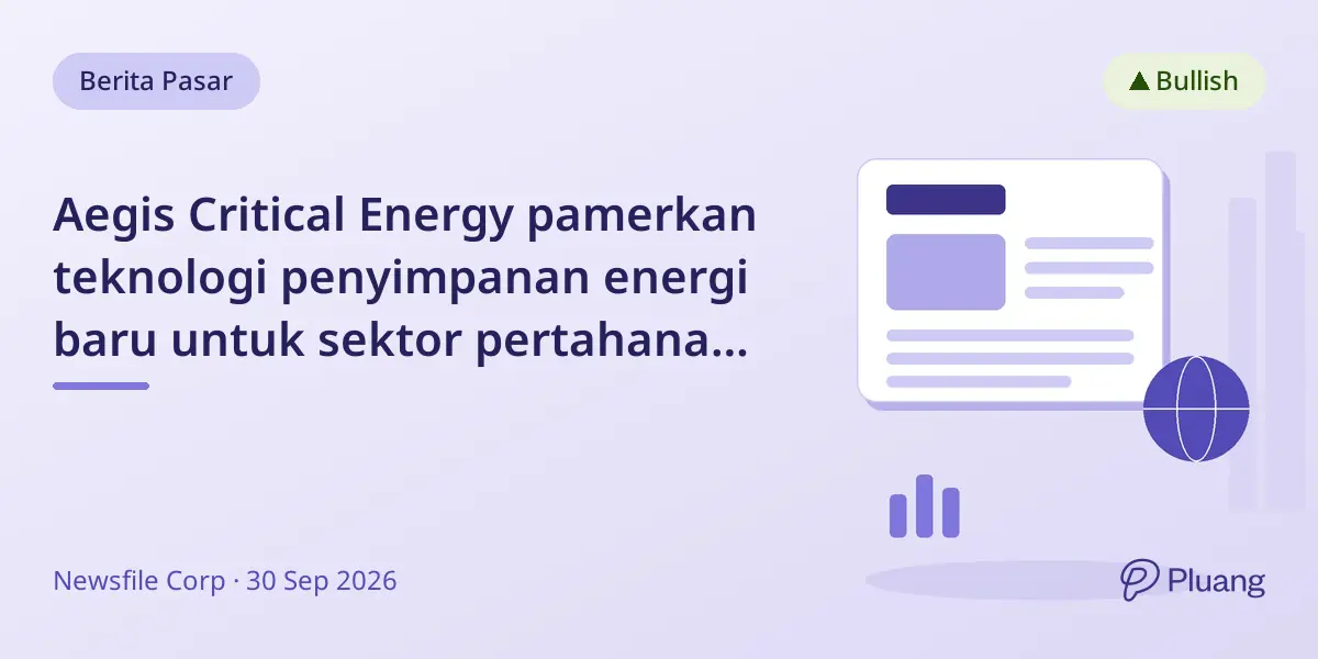Aegis Critical Energy pamerkan teknologi penyimpanan energi baru untuk sektor pertahanan di Taiwan dan Kanada.