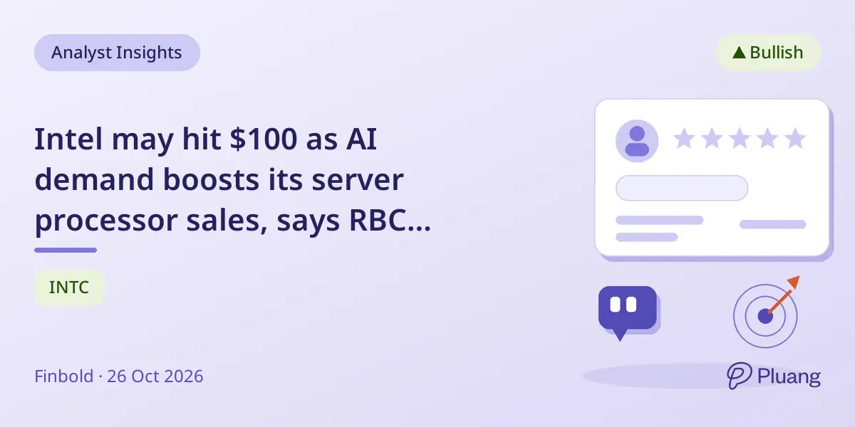 Intel may hit $100 as AI demand boosts its server processor sales, says RBC Capital.