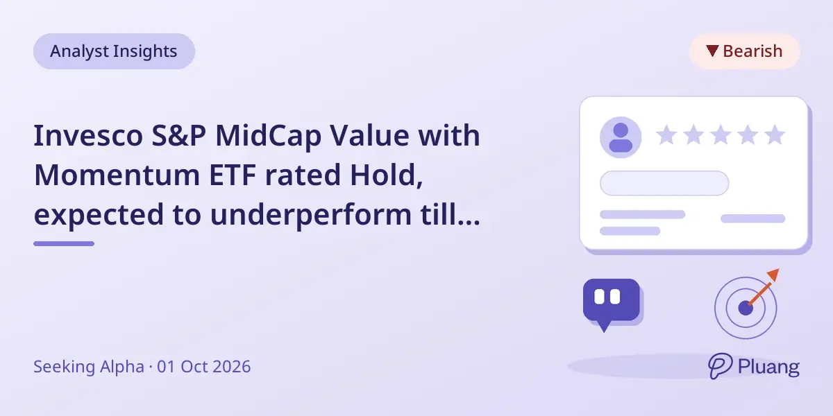 Invesco S&P MidCap Value with Momentum ETF rated Hold, expected to underperform till 2027 due to portfolio quality concerns.