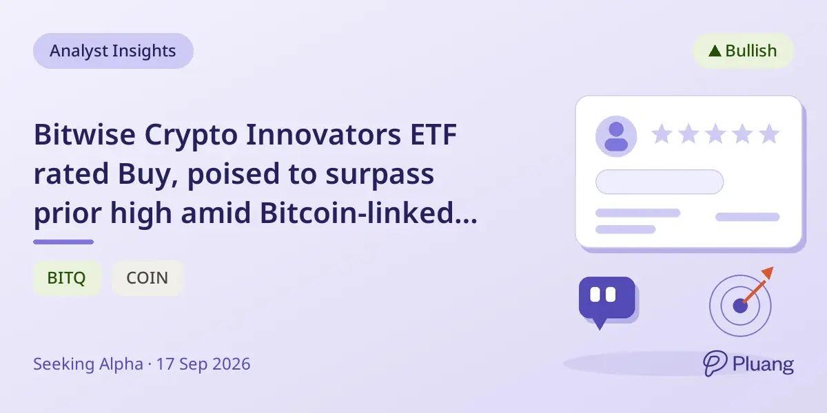 Bitwise Crypto Innovators ETF rated Buy, poised to surpass prior high amid Bitcoin-linked gains.