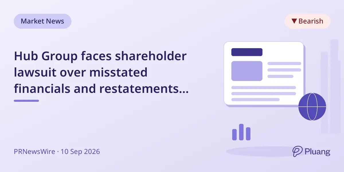 Hub Group faces shareholder lawsuit over misstated financials and restatements from 2023-2025