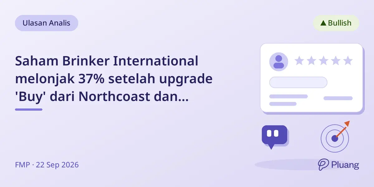 Saham Brinker International melonjak 37% setelah upgrade 'Buy' dari Northcoast dan pertumbuhan penjualan Chili's yang kuat