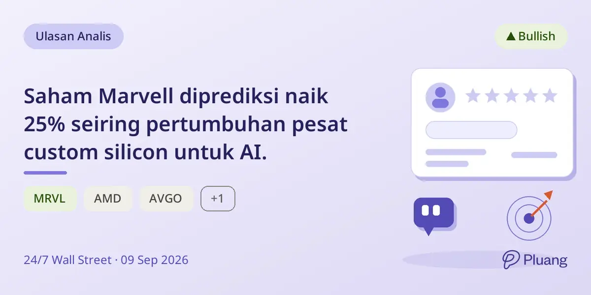 Saham Marvell diprediksi naik 25% seiring pertumbuhan pesat custom silicon untuk AI.