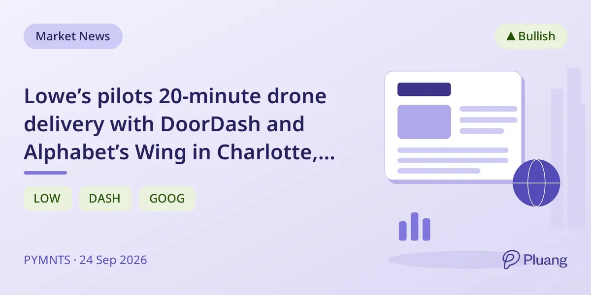 Lowe’s pilots 20-minute drone delivery with DoorDash and Alphabet’s Wing in Charlotte, NC.