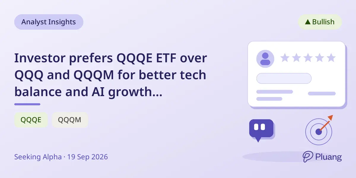 Investor prefers QQQE ETF over QQQ and QQQM for better tech balance and AI growth potential.