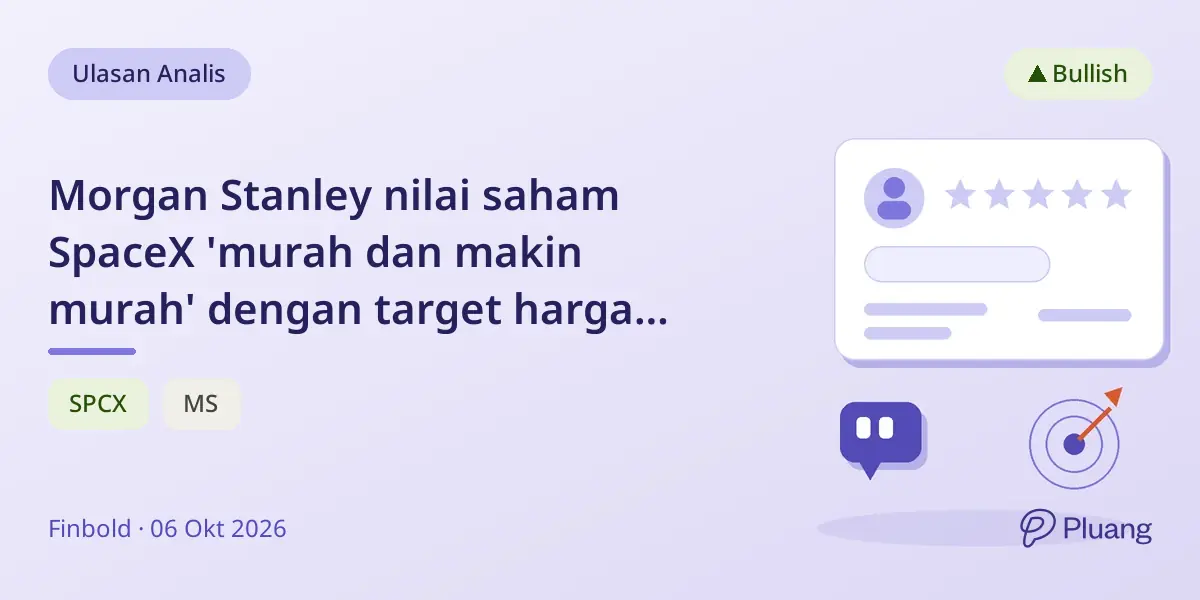 Morgan Stanley nilai saham SpaceX 'murah dan makin murah' dengan target harga $300.